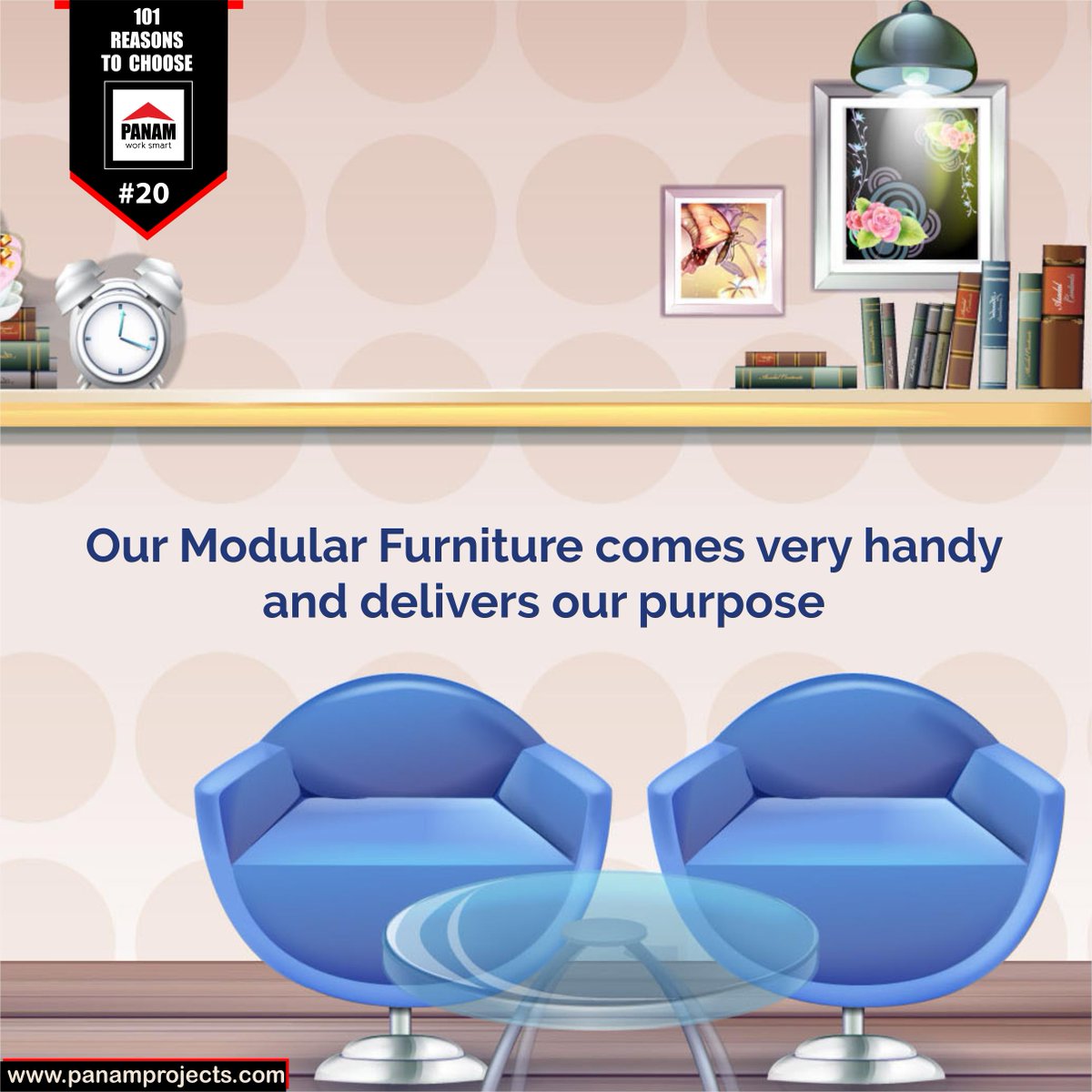 PanamProjects's tweet image. You have 101 Reason to choose Panam Project. Here is Reason #20 "Our Modular Furniture comes very handy and delivers our purpose"
Learn more: panamprojects.com
#ModularFurniture #PanamProjects #takingcarewithlove #OfficeChair #101Reason