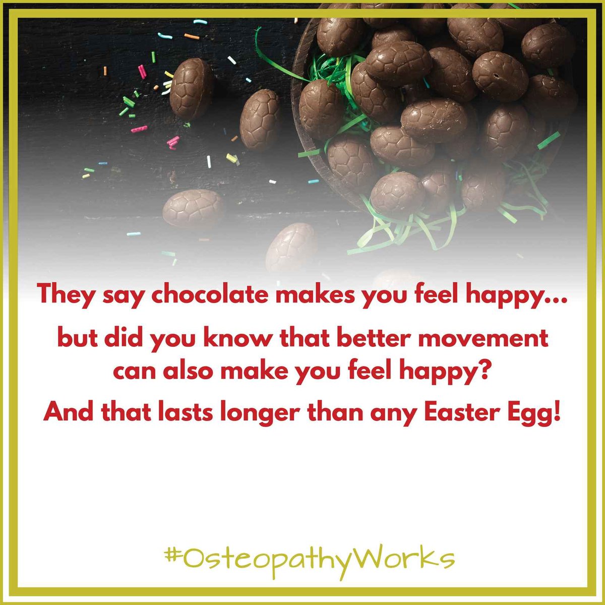 PinPostWinch's tweet photo. Better movement and less pain can make you feel happier. Why not give Osteopathy a try.

Book now in the Winchester or Sutton Scotney clinics.
Link in our bio.

https://t.co/8Dp4qul5zS
https://t.co/AHtkGdOsqc
07760996098

.
.
.
.
.
#pain #ache #joint #jointpain #general #backache https://t.co/4kFOXBCdXM