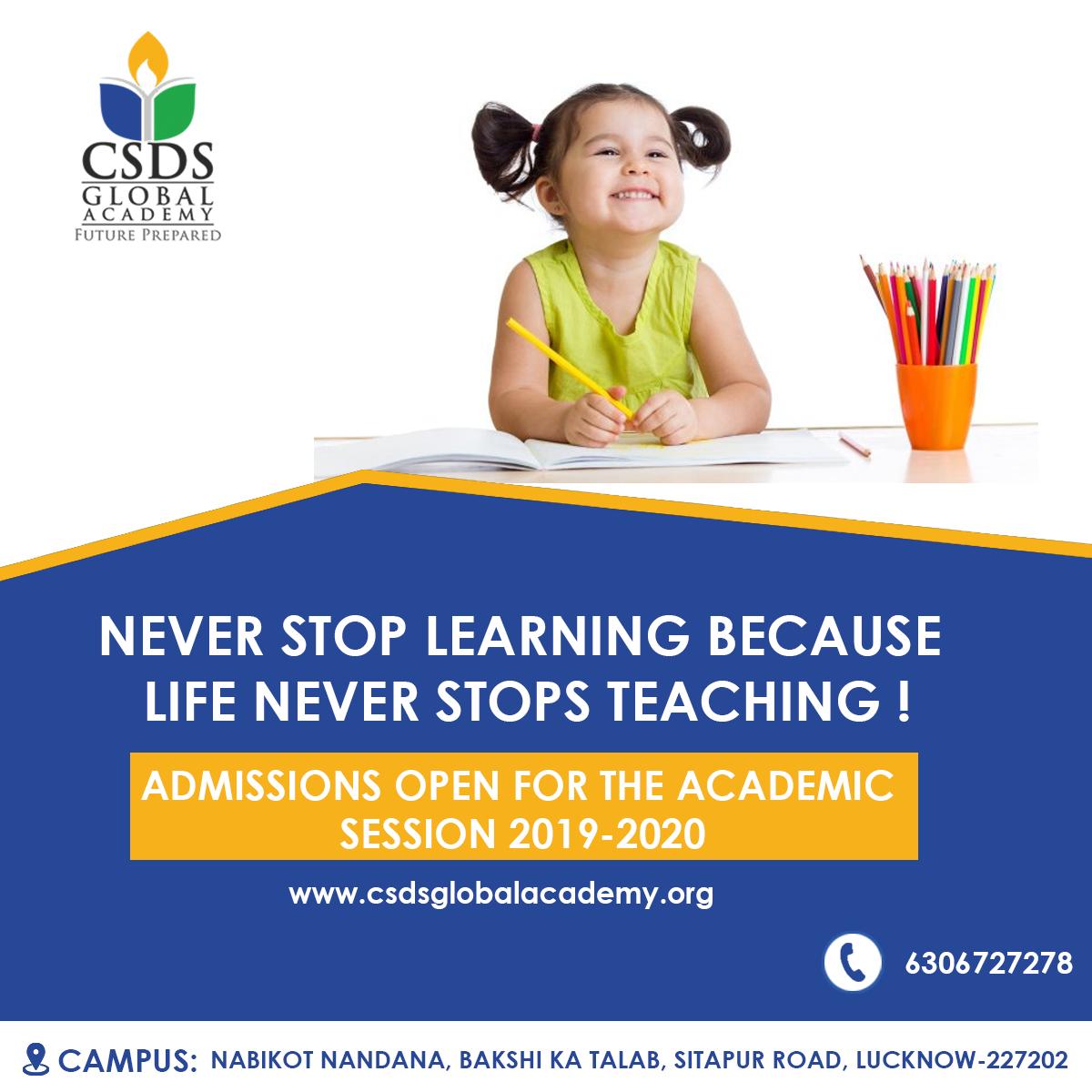Our team focuses on children because they play.
Most importantly, in play children learn, how to learn.

Admissions Open for Class
Nursery - 3rd
Contact No:- +91 6306727278
Visit: csdsglobalacademy.org
#InternationalSchool #InnovativeFacilities #NurserySchool #kids #nursery