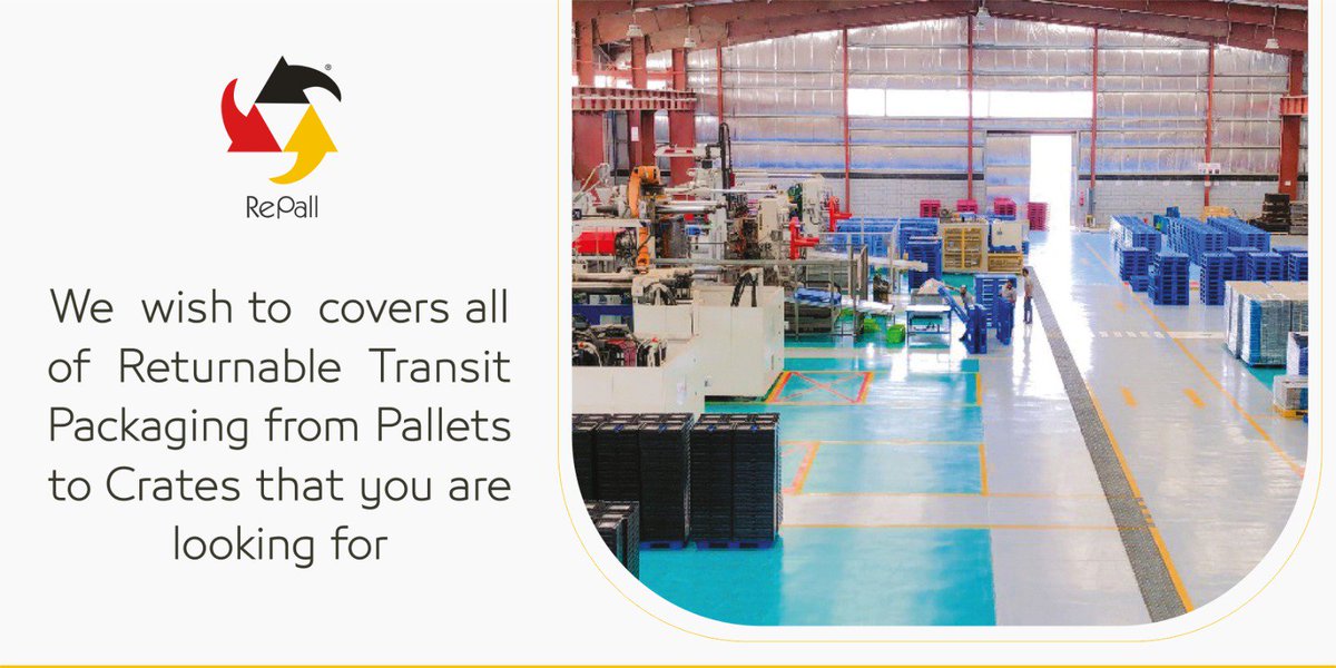Repall2020's tweet photo. We wish to cover all of Returnable Transit Packaging from Pallets to Crates that you are looking for.
#Repall #plastic #pallets #PlasticPallets #repall #industry #save #RepallPallets https://t.co/PGBKQfPjKG