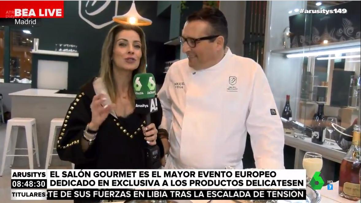 AruserosLaSexta's tweet photo. 🔴¡Abrimos el apetito con @beajarrin! Nuestra reportera visita el @SalonGourmets de Madrid, el escaparate por excelencia de los productos delicatessen. ¡Qué buena pinta todo! 👉 https://t.co/1ou7K8sKk9    #arusitys149 https://t.co/LGo2SISskf