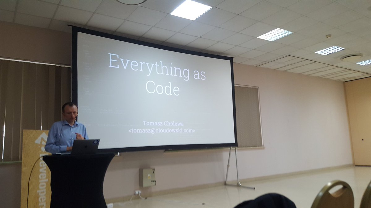 bsoczynski07's tweet photo. There will be an interesting lecture about Cloud Native environments by @tomasz_cholewa
@PretiusSoftware @michalowski_c #4Developers2019 #4developers https://t.co/CwSXID2pjI