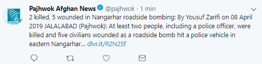 gowharbegom's tweet photo. Afghans are tired of war. They have paid heavy price for the war. #taliban's bombs, IEDs and attacks result in death of many #Civilians. #Nangarhar is one of them. #StopKillingCivilians
join #AfghanPeaceTalks
#AfghanPeaceProcess
#StrongANDSF
#StrongANA https://t.co/dlysoKRadB