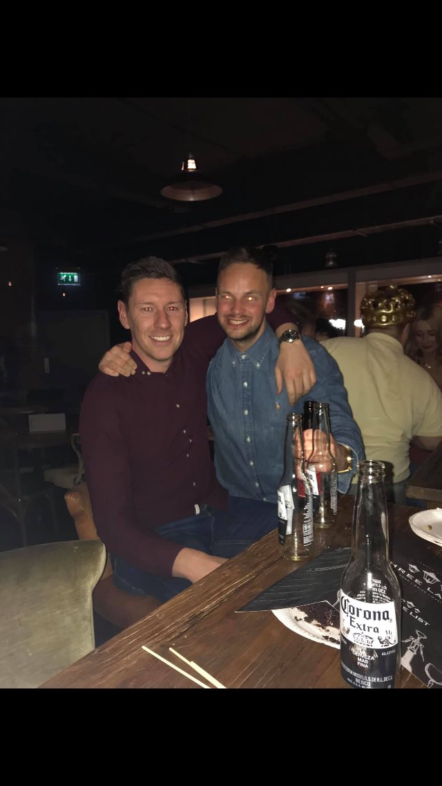 JonnyLew1's tweet photo. Welllll that escalated ... #SurpriseParty #30 
#ThreeLamps @Rhian_C_ @CharlLewis1 @LukeDuggan9 🍻 https://t.co/RbsM36lSdj