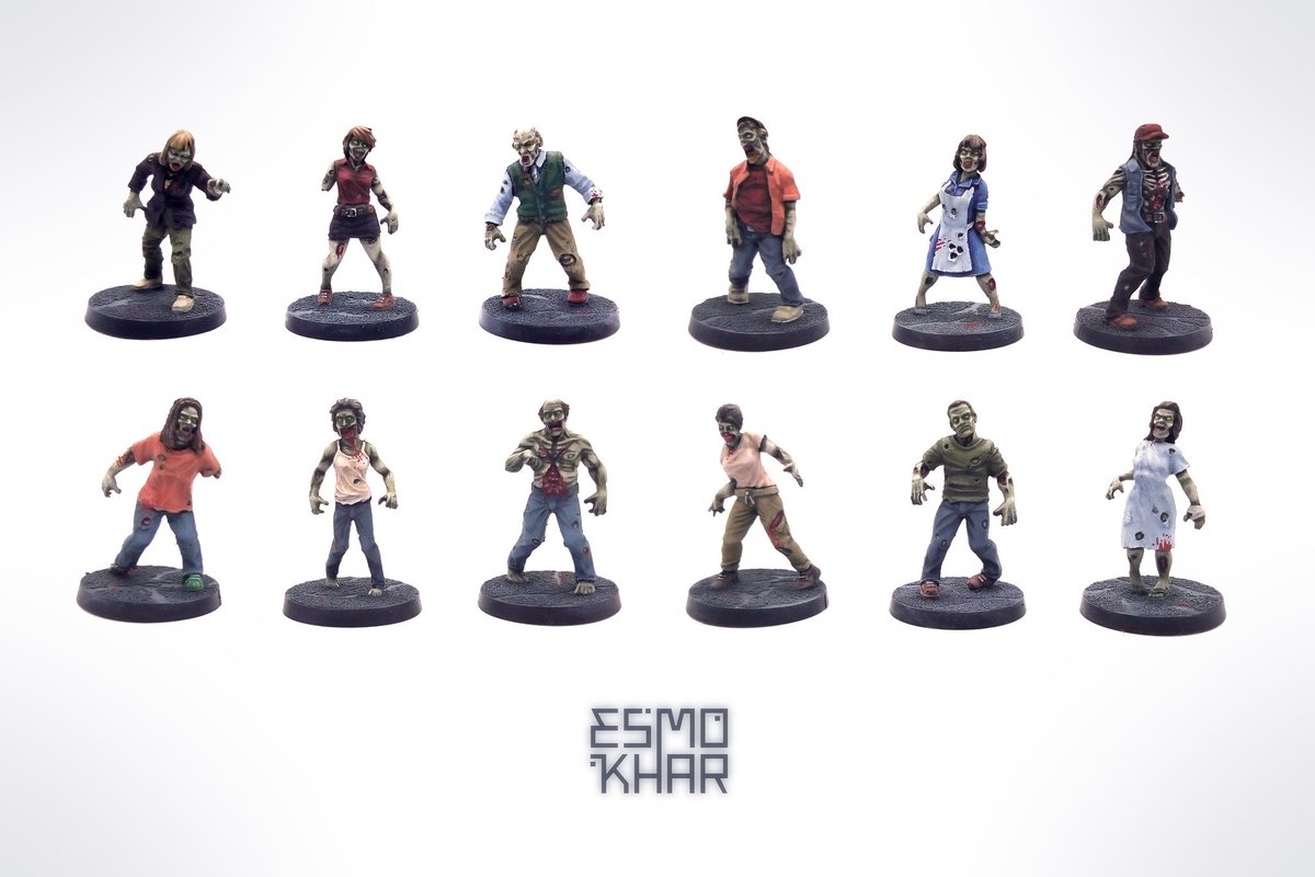 EsMokhar's tweet photo. Con estos caminantes termino la caja de inicio de #thewalkingdead @manticgames @2TomatoesGms #miniaturemonday #miniaturepainting https://t.co/wIbq3aygqF