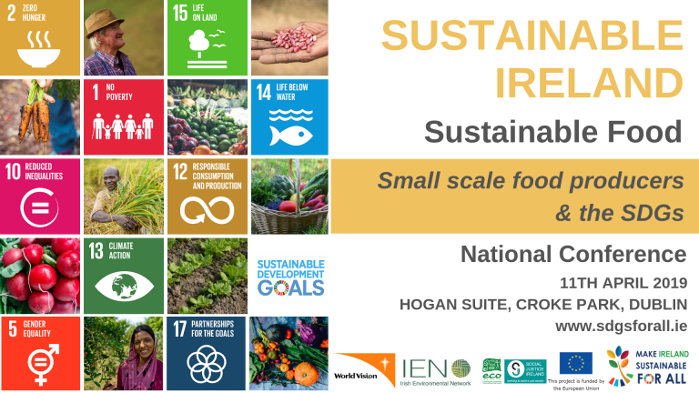 Coalition2030IR's tweet photo. After the @IFAmedia - @AnTaisce debate on the @GreenSchoolsIre teacher resource pack last week, there is one place to be this week: In @CrokePark on 11 april at the Sustainable Ireland National Conference on "Small-scale #Food producers and the #SDGs." See https://t.co/IKF44u8Jpl https://t.co/I7H7MW13Yk