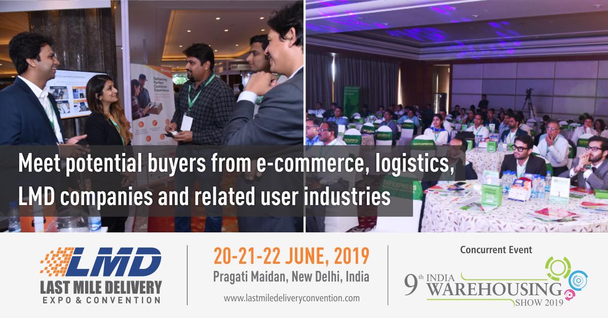 Be present at the <a href="/LMD_Expo/">@LMD</a> 2019, if you are a provider or manufacturer of #lastmile delivery &amp; #supplychain technologies in New Delhi from 20-22 June 2019 @ Pragati Maidan. Register now at lnkd.in/d-qyhmM or call 9999686007 #LMD2019 #IWS2019 #retail #eCommerce #logistics