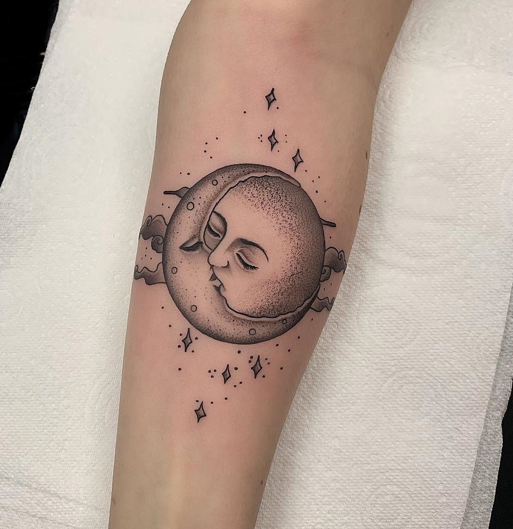 What does a tattoo of sun and moon symbolize  Quora