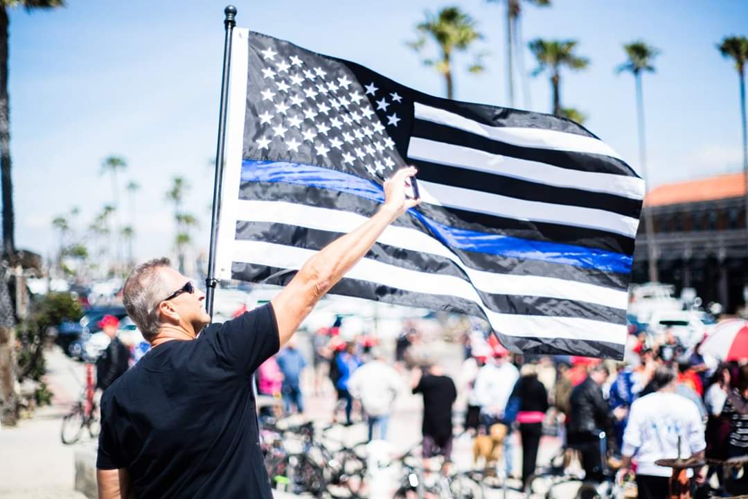 Sent into us from a supporter at a rally in Southern California. Thank you for backing law enforcement.