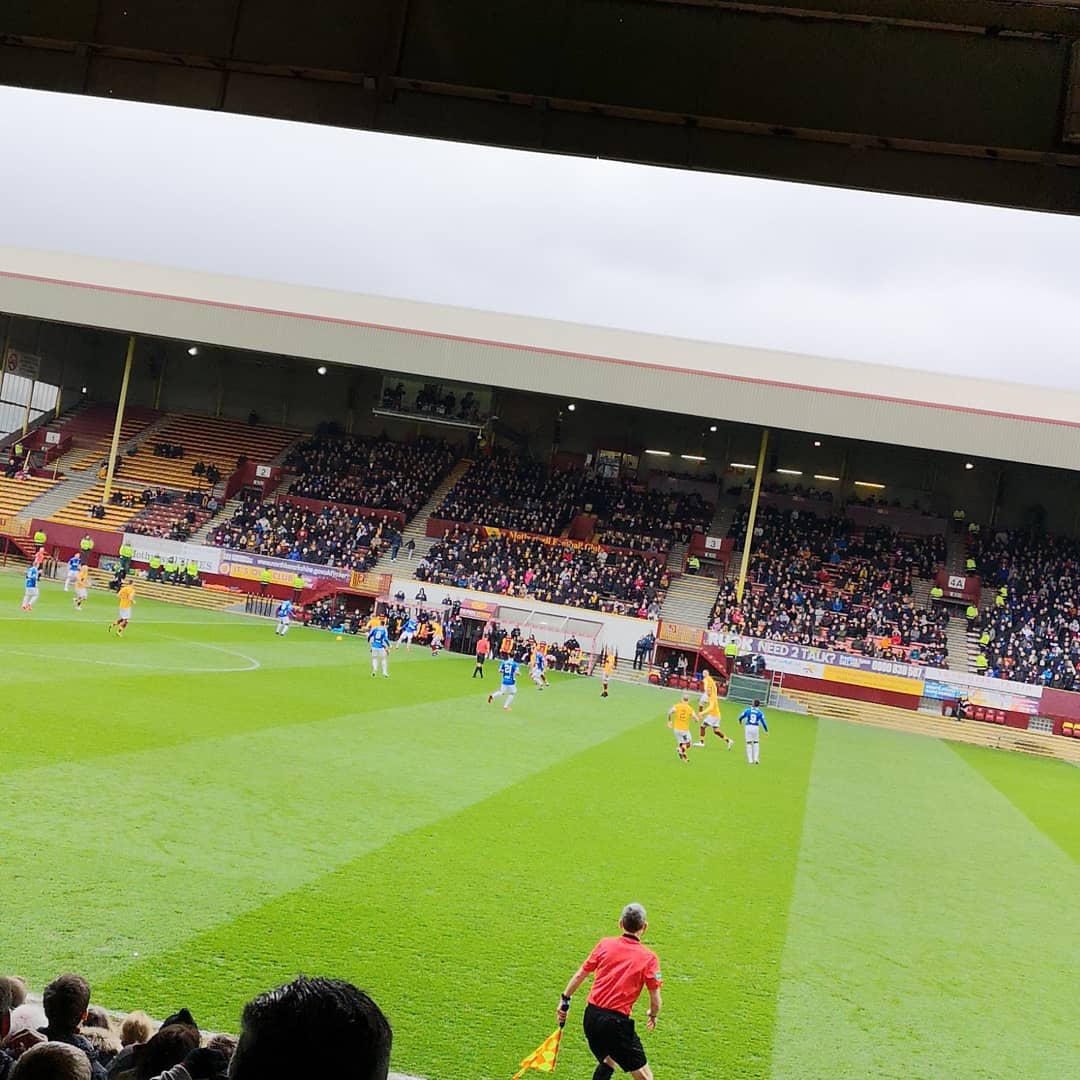 30threason's tweet photo. Visit to stadium number 24 out of 30 with a trip to @MotherwellFC for their game against @RangersFC 3 goals in the game brings the goal Tally to 64 so far with 6 games left. #30thisthereasonwhy #scottishfootball #stadium #firpark #24down6togo #64goals https://t.co/qbzMvEbMuW