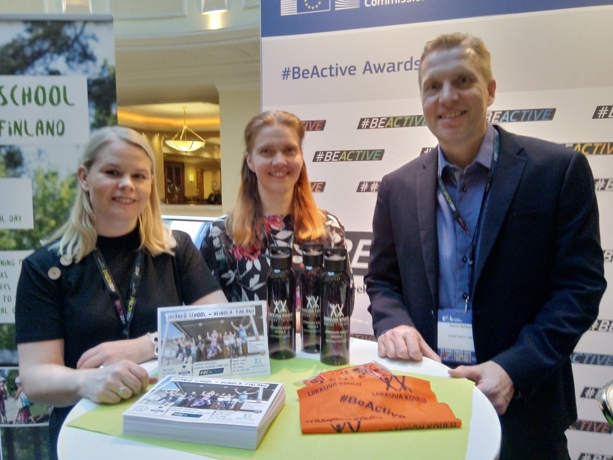 BeactiveF's tweet photo. Suomi sai erinomaista menestystä @eusport kilpailuissa v. 2018.  @Heinolakaupunki @liikkuvakoulu Jyränkö voitti #beactive education awardsin &amp; @MonaLiiku fit4life @STEAtekoja hankkeesta #BeActive inclusive awardsin. Nyt molemmat #eusportforum komission kutsumina #hyvätkäytännöt https://t.co/wWCyoSl90Z