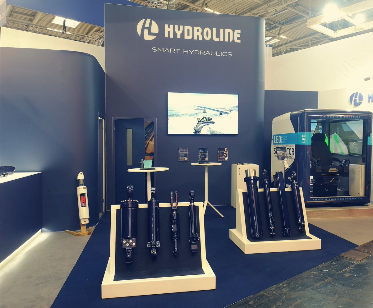 HydrolineOy's tweet photo. @baumaOfficial starts in 10 minutes and we're ready! ✌️ Come meet us at stand A5 223! #bauma #hydraulics #cylinder https://t.co/p0hn9FPhV3