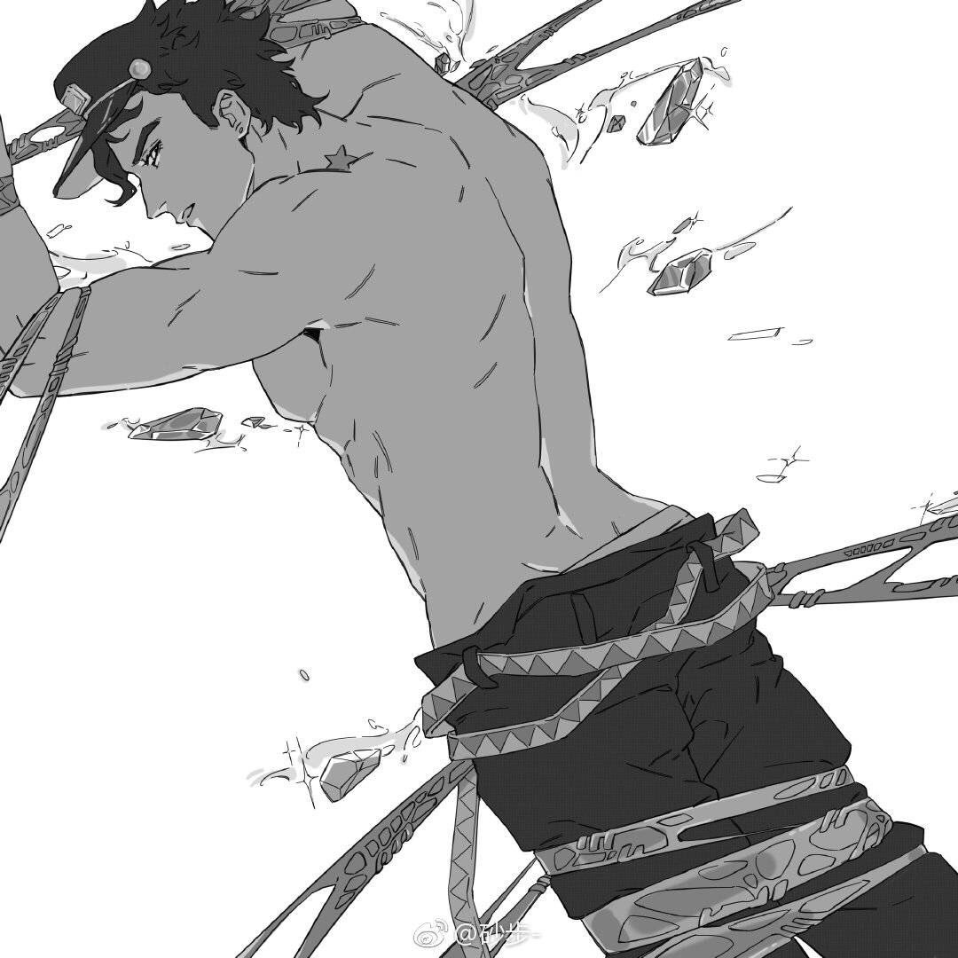 Plumei3's tweet photo. 谁不想搞搞承太郎呢 https://t.co/gbUBVYpfZD