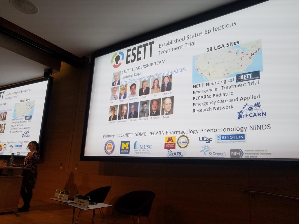 ESETT presentation in London at the Status Epilepticus Colloquium. #PECARN