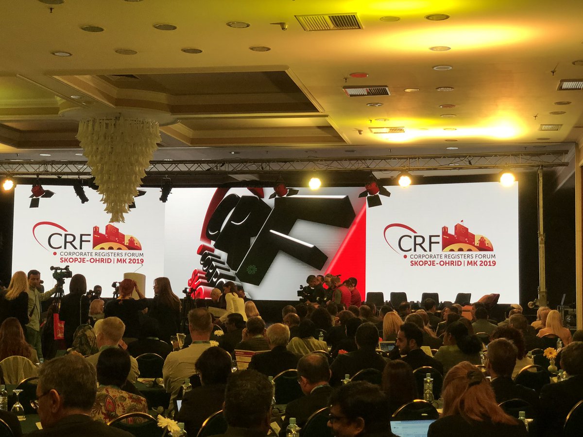 #CRF2019 - Full house as we kick off the 2019 Corporate Registers Forum in Skopje. Looking forward to the next 4 days!