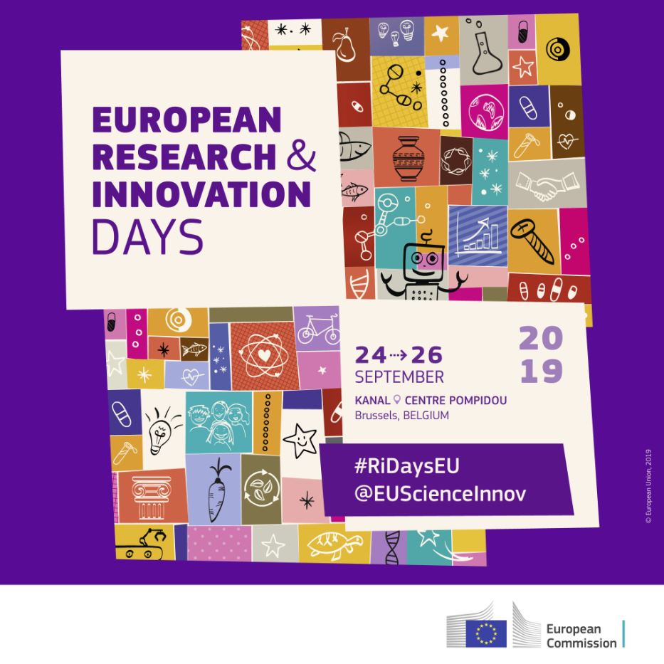 📢Save the date! The European Research and Innovation Days are coming!  
#RiDaysEU will gather Europe's brightest researchers, innovators &amp; policymakers to shape the future of EU #research &amp; #innovation 🚀
📍Brussels 
🗓️24-26 September 2019
➡️europa.eu/!KK34fB