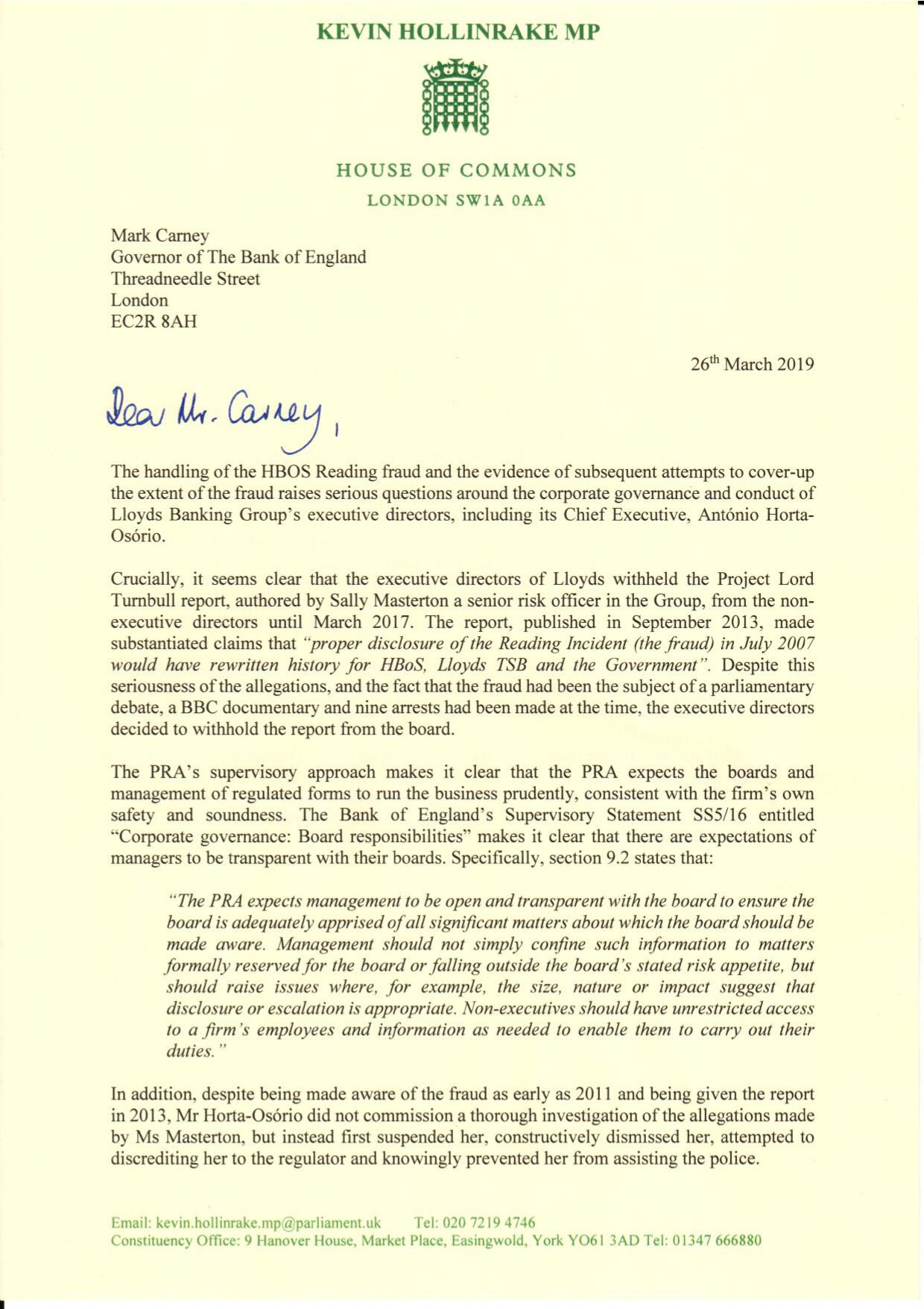 Appg Banking On Twitter Kevinhollinrake Has Written To The