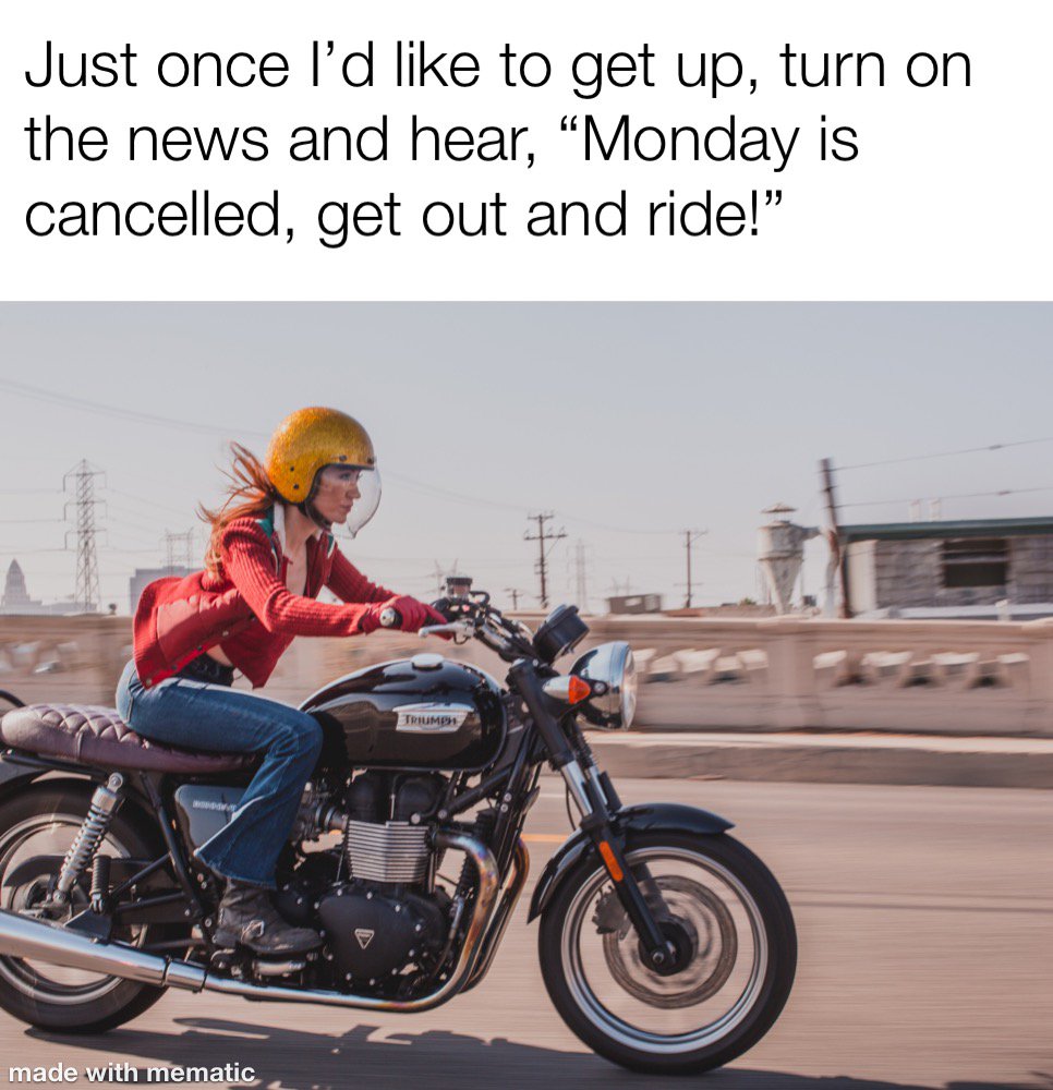 LeatherLaceMC's tweet photo. Its #Monday! Have a good one! #fierce12
#seemslegit #llmc #miles #bikelife #bikerchick #sisterhood #biker #bikerbabe #chickswhoride #motorcycle #teamharley #teamhonda #teamyamaha #teamtriumph #harleydavidson #harley #rideordie #suitup #outchea #thinkpink #pink #pinknation https://t.co/m57JPZ0qPf