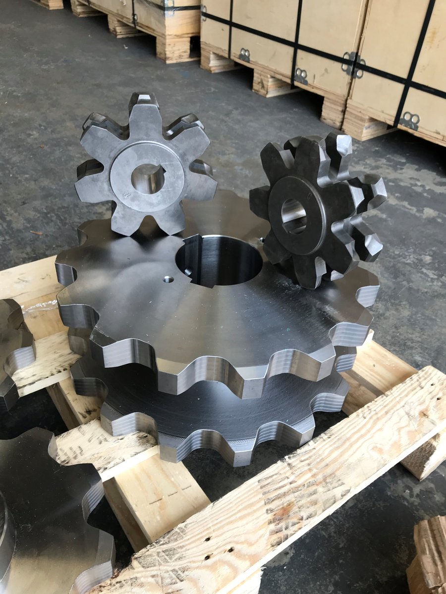 Crownchains's tweet photo. These are from our #FullyMachined #Sprocket Range which covers #RoundLink & Standard #Chains. #UKMfg #EngineeringUK #ForgedLink #Conveyors #PTY #NorthYorkshire #Thirsk #ManufacturingUK #UK #USA https://t.co/ais801DChx