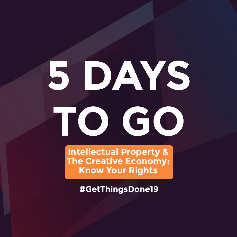 DMCB_BW's tweet photo. #KnowYourRights 💡
We’re finally in the last stretch! Join us at the UB Auditorium this Saturday, April 13 2019, as we unpack all things IP !!! We cannot wait to see you!
#InterlectualProperty #CreativeIndustry #Creative411 #KnowYourRights https://t.co/FTkEBiJGhj