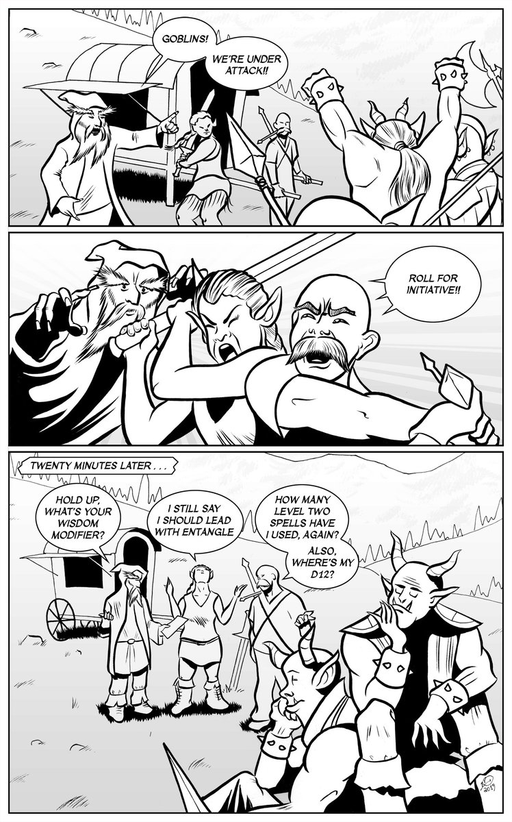 NLS_42's tweet photo. Here's my #ShadowLair #webcomic, number 111.
Shadow Lair is collected at
https://t.co/X5oHBxreEh
&amp;
https://t.co/9kA1iH6qHk 
#comic #comics #webcomics #webtoon #funny #joke #drawing #art #artistsontwitter #dungeonsanddragons #DnD #wizard #roleplaying #fantasy #elf #fighter #geeky https://t.co/JPKGDQGTon