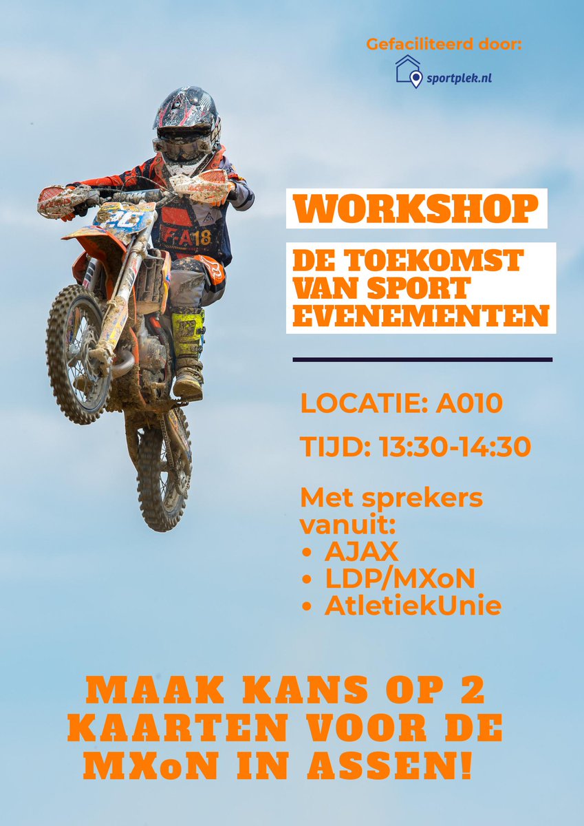 Sportstudies's tweet photo. Ook onze eigen studenten verzorgen interessante workshops tijdens Sportfestival Move, woensdag a.s.! Ben jij een sportliefhebber of sportprofessional? Dan mag je deze middag vol workshops en inspiratiesessies niet missen! Meer informatie: https://t.co/CPEdTOdDZo. Gratis entree! https://t.co/dgC3PCxqy5