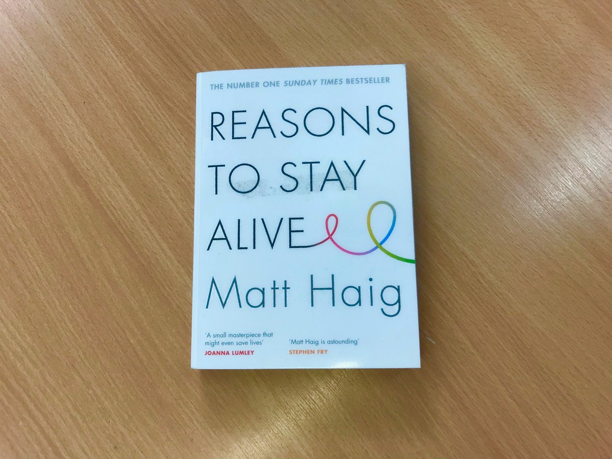 Knowledge_GMMH's tweet photo. On our #JustReturned shelf this morning - Reasons to Stay Alive by @matthaig1 https://t.co/IQSiTAXLBM