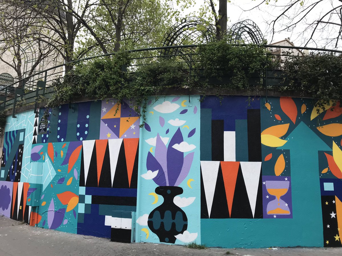 EPierreMarie's tweet photo. Première femme street artiste du #Mur12 @Mairie12Paris Bravo à l’artiste suédoise @JuliaRio pr sa magnifique performance, son œuvre colorée &amp; lumineuse Joyeux anniversaire à l’@ASSOCICERO12 10artistes en 2ans #StreetArt #Paris12 @JeanLucRomero @Baratti_Elbaz @PierreAlixBinet https://t.co/pqnORgtwuS