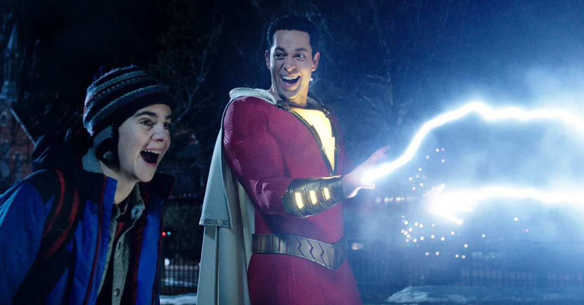 kinoundco's tweet photo. #Kinocharts USA: 

1. #Shazam!
2. #FriedhofDerKuscheltiere
3. #Dumbo
4. #Wir
5. #CaptainMarvel https://t.co/ELoqFCuIYC