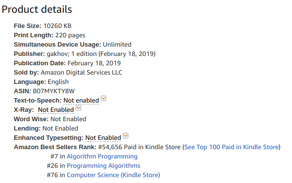 pdsa_book's tweet image. Just getting in the TOP 10 of Paid Kindle books in &quot;Algorithm Programming&quot; 🔝
#PDSABook #Algorithms #Kindlebook