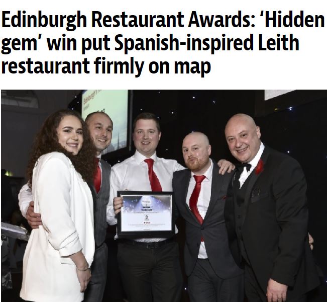 Edinburgh Restaurant Awards tweet media