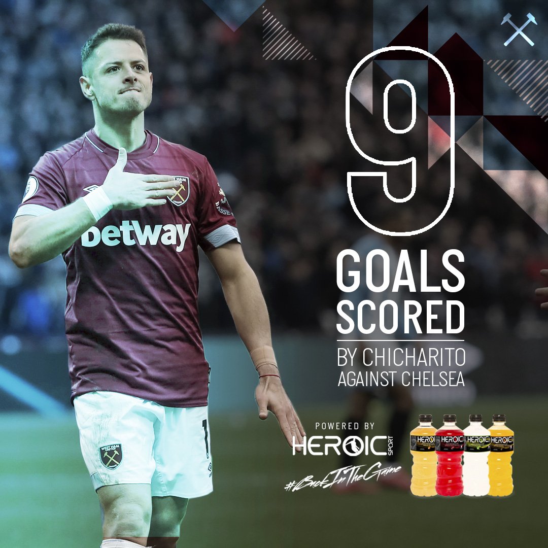 WestHam's tweet photo. Chicha has scored more goals against Chelsea than any other club in his career 💪
#COYI @HeroicSportFr https://t.co/KIpjVjX9to