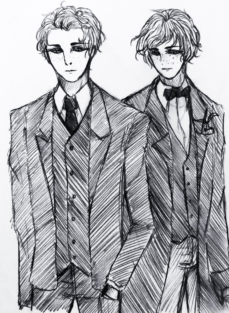 atelophobixx_'s tweet photo. some wholesome scamander brother (sketches) for you U v U #newtscamander #theseusscamander #fbcog https://t.co/Jrjq8ijOFb