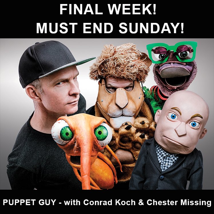 Monte_Theatre's tweet photo. FINAL WEEK of #PuppetGuy @MONTECASINOZA
With @conradkoch & @chestermissing
Show must end Sunday!
Tickets @Computicket https://t.co/IcbDUPh260