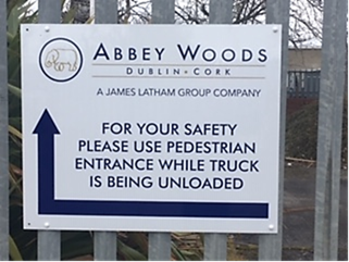 lathamsltd's tweet photo. We now have our Latham's branding up at our @AbbeyWoodsLtd site in Dublin. It's looking good! https://t.co/8zm9wU6Ypf