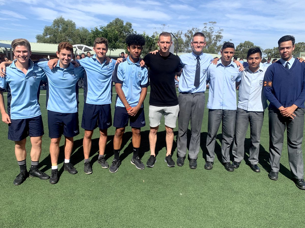 ASCSC_Casula's tweet photo. #schoolleague thank you to ex-student and current Western Sydney Wanderer, Mitchell Duke for being a part of the Grand Final of our School League soccer tournament. All proceeds raised go to Project Compassion. https://t.co/IWyDHwiBgM
