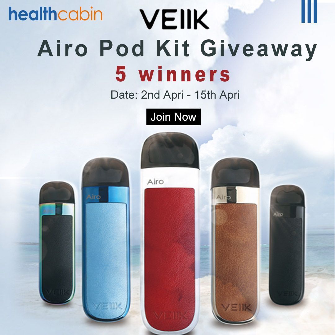 HealthCabin's tweet photo. Have you join our Giveaway VEIIK Airo Pod Kit๐
Join now๐ https://t.co/FFaqaX1Jie
#vape #rda #rdta #vapeporn #vapelyfe #vapefam #vapepics #vapelife #ecig #vaping #vapepic #eliquid #ejuice #mods #vapefeed #vapedaily #Giveaway #VEIIKAiro https://t.co/C5yFaIX2fn