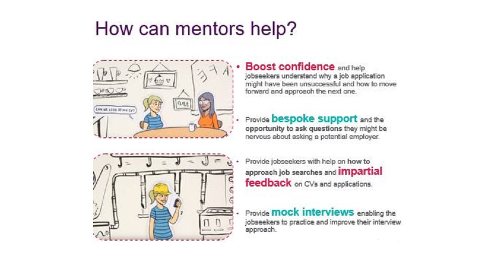 JCPinScotland's tweet photo. Start the week off feeling positive that someone can help you find a job! @StepsAhead offer 1-2-1 support from mentors who are experts in recruitment. Why not visit their website today or speak to your Work Coach for more information? https://t.co/j1FBZn6Y79 #CIPDMentors https://t.co/3FoppUyMq8
