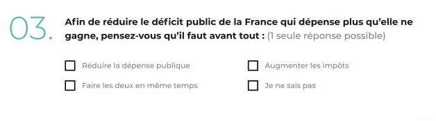 agranc's tweet image. Conclure que "75% des répondants sont pour réduire la dépense publique" quand on formule la question ainsi c'est légèrement fort de café