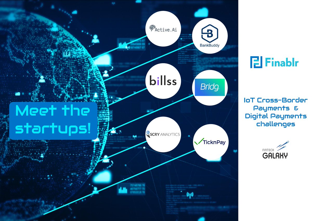 Introducing the #finalists for the <a href="/Finablr/">Finablr</a> - Integrated #IoT #Cross-border #Payments &amp; for the #Mobile #Wallet of The #Future! 

The  6 #shortlisted #startups will compete in front of a live audience, a panel of expert judges &amp; high-profile media @ Seamless ME 2019, April 10!