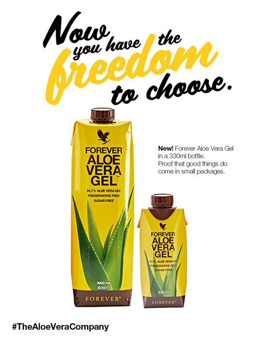 Forever offer you the full-size gel and the 330ml gel. Which of the gels will you be picking? #ThePowerOfAloe