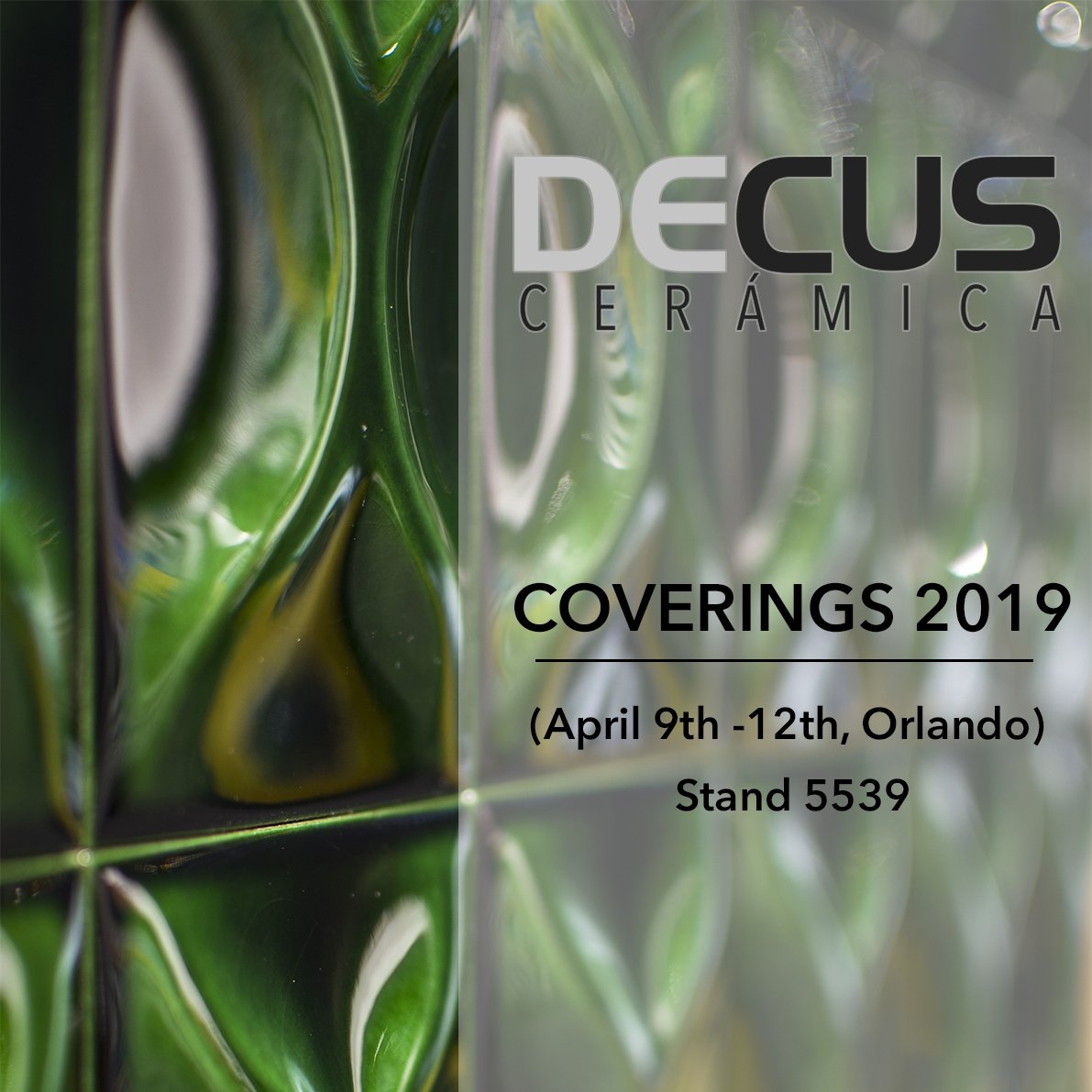 DECUSceramica's tweet photo. Visit us COVERINGS 2019  (April 9th -12th, Orlando)   Stand 5539
 https://t.co/4XYLOPrcgi #decusceramica #design #tile #relief #ceramicrelief #shadows #lights #ceramic #coverings2019  #ceramics #welovestiles #architecture #interiordesign #walltile #art #tradition #victoriangreen https://t.co/YuSkx74qkh