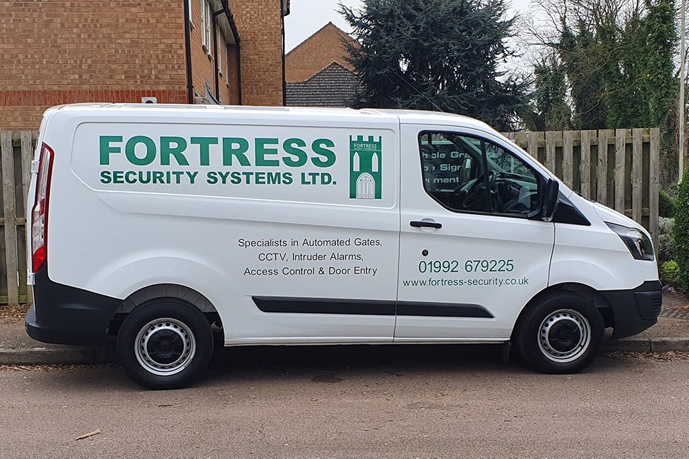 Thank you for choosing us to do your vehicle graphics. Fortress Security.#vehiclegraphics #signs #signage #vehiclelivery #vangraphics #cargraphics #graphics #decals #localbusiness #Ware #Herts #lorrygraphics #digitalgraphics  #security #securitysystems #cctv #officeprotection