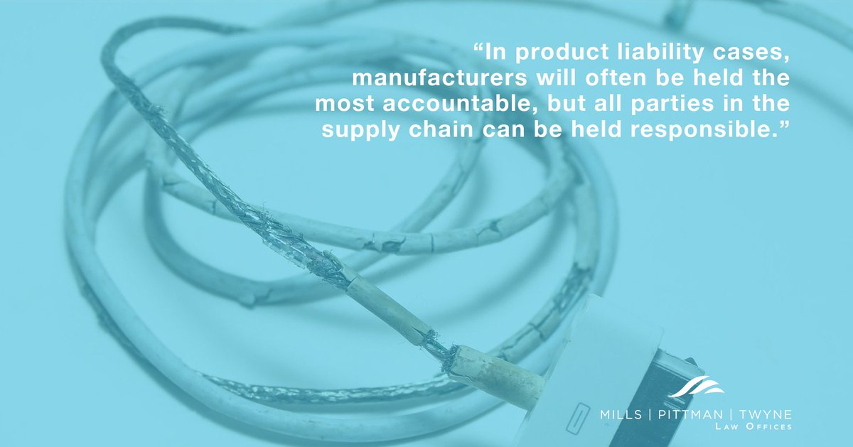 Liability for a product defect may rest w/ any party in the chain of distribution:

-Product manufacturer
-Manufacturer of component parts
-Party that assembles or installs the product
-The wholesaler
-Retail store that sold the product to the consumer

bit.ly/2pNXulb