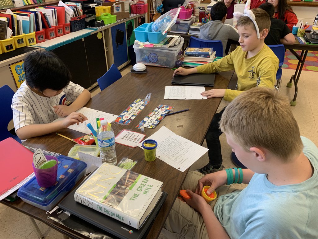 Excited to get our pen pal letters from the sixth grade!  Lots of excitement in hearing from them! #Madison44 #WeAre44