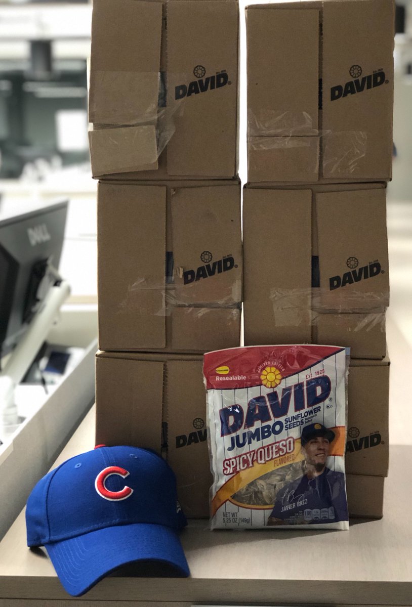 Today’s the <a href="/Cubs/">Chicago Cubs</a> home opener and <a href="/javy23baez/">Javier Báez</a> is ready to #seedstheday thanks to a special delivery. 😉 #EverybodyIn