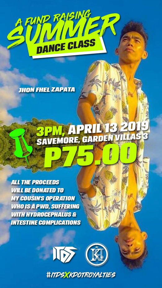 jhonfhelzapata's tweet photo. Hello guys. This sat i'll be having a dance class. Fund raising for my cousin that was about to undergo operation. His family need some help financially and I hope this little event could help. Please support & help me w/ this one. I would appreciate it big time. Thank you πππ https://t.co/3xgT208oJt