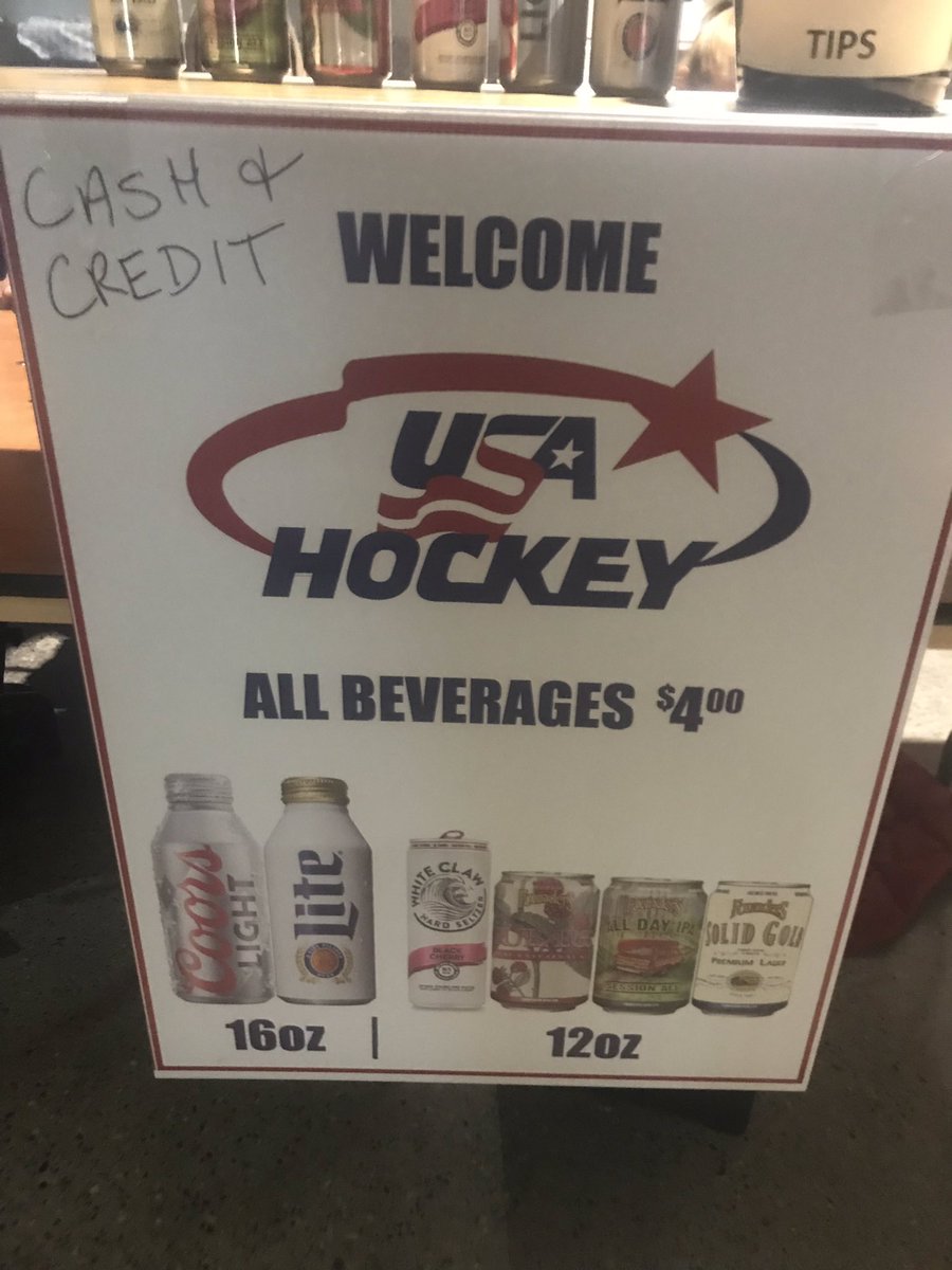 NZ_Hockey_Scout's tweet photo. Hotel for the week: $500
Flight to Detroit: $350
Rental Car: $200
Seeing @usahockey endorsing alcohol sales at a Youth Hockey Tournament....Priceless 
#USAHNationals https://t.co/WGT7LIxgtn