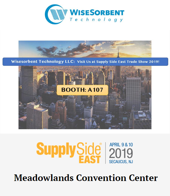 Stop by our booth at @SupplySide #SSEexpo in Secaucus, NJ April 9th-10th!  Booth#A107

#Wisesorbent #Desiccant #Dehumidifier #Moisture #Absorber #FDAapproved #Pharmaceutical #Nutraceutical #BiotechnologyPharmaceuticals #Innovation #Packaging #Trade #Show #SSEexpo
