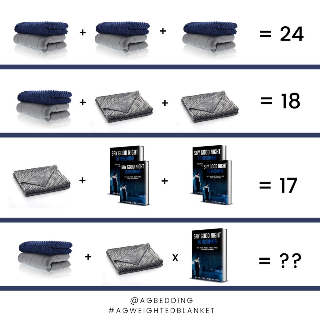 AGBedding's tweet image. #SolveTheEquation do you think you can figure it out? Make sure to @ us with your answer 😏#AGWeightedBlanket